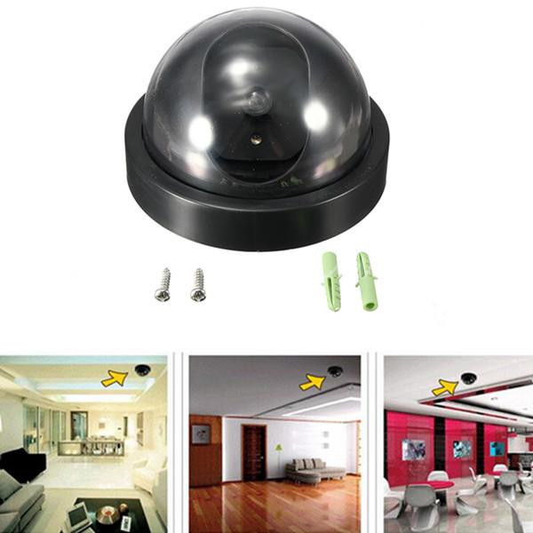 BQ-01 Dome Fake Outdoor Camera Dummy Simulation Security Surveillance Camera Red LED Blinking Light 21