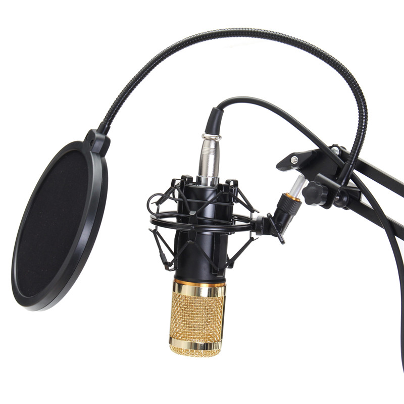 BM800 Condenser Microphone Dynamic System Kit Shock Mount Boom Stand Studio Pro 27