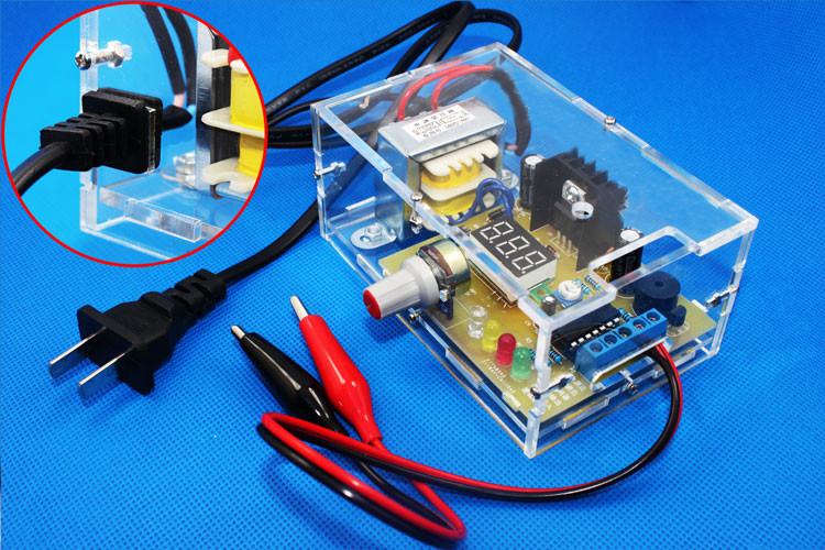 Geekcreit® EU Plug 220V DIY LM317 Adjustable Voltage Power Supply Module Kit With Case 15