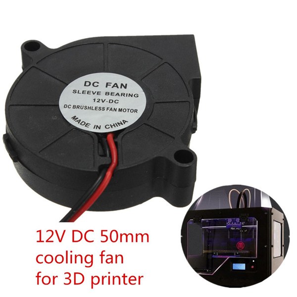 3Pcs 3D Printer 12V DC 50mm*50mm Blow Radial Cooling Fan 7