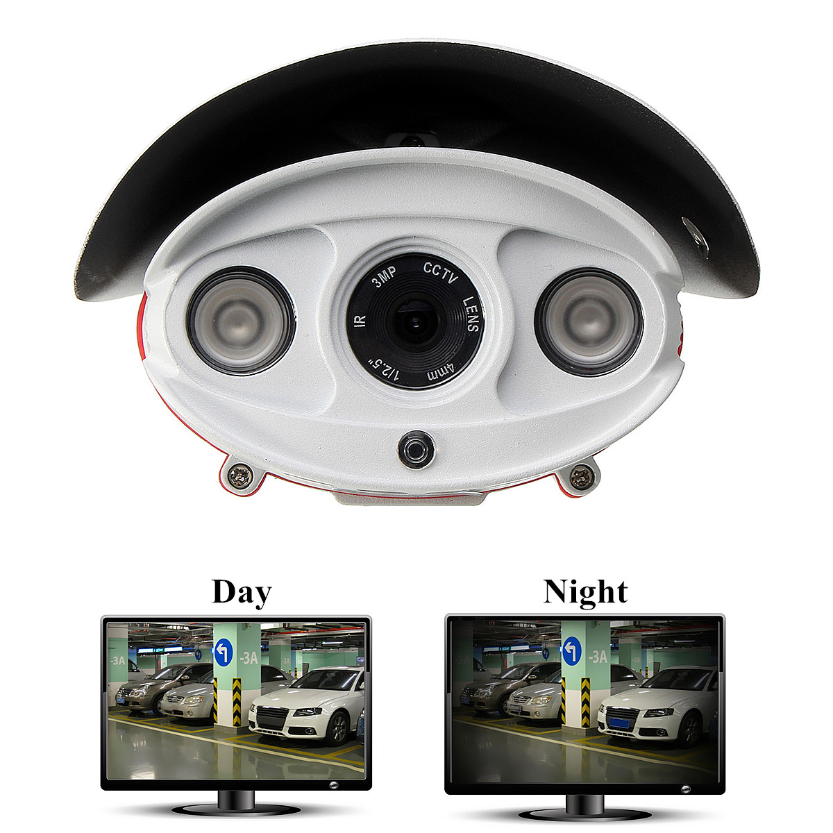 Aluminum Waterproof 1080P HD 12V Outdoor Camera Home Security Monitor IR Night Vision NTSC 19