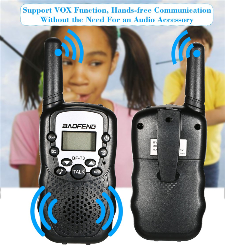 2Pcs Baofeng BF-T3 Radio Walkie Talkie UHF462-467MHz 8 Channel Two-Way Radio Transceiver Built-in Flashlight 5 Color for Choice 17
