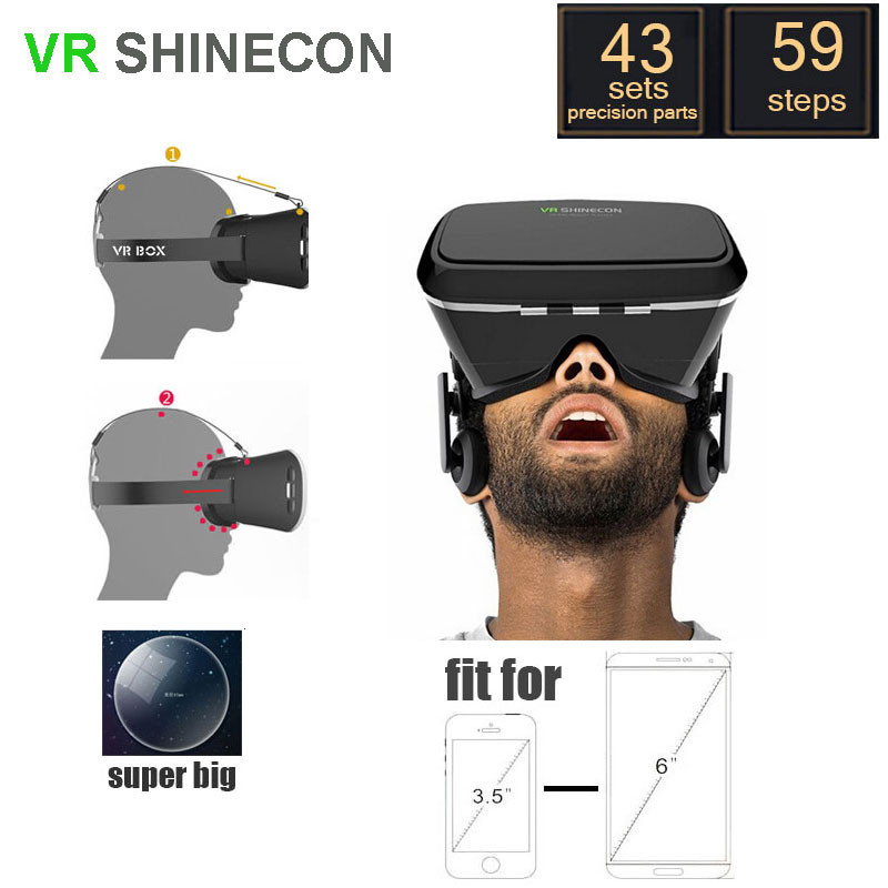 3D VR Shinecon Video Glasses IOS Android