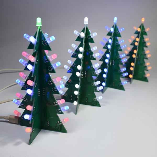 Geekcreit® DIY Star Effect 3D LED Decorative Christmas Tree Kit 14