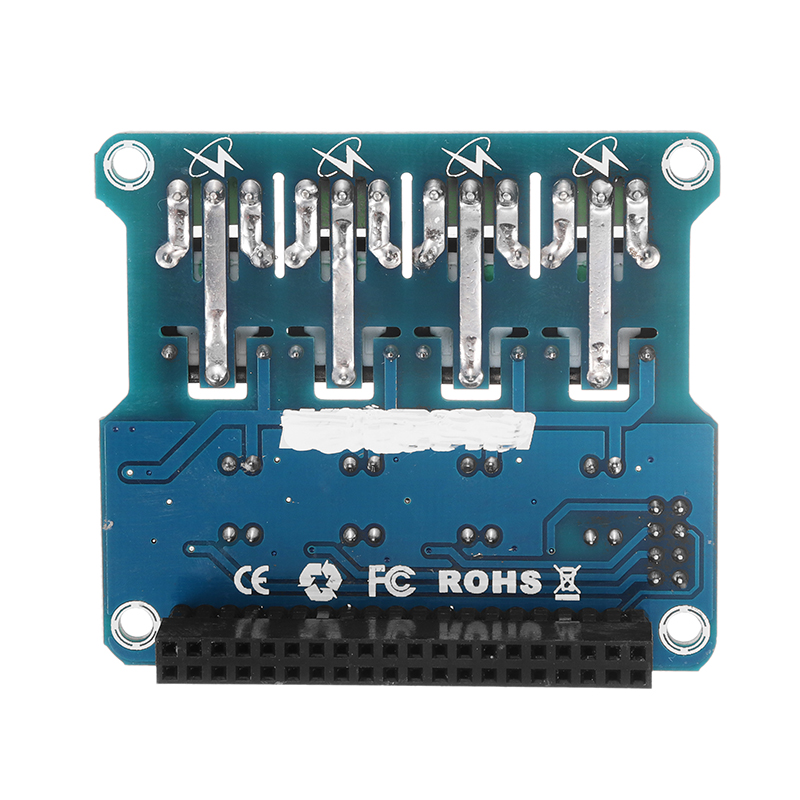 4 Channel 5A 250V AC/30V DC Compatible 40Pin Relay Board For Raspberry Pi A+/B+/2B/3B 25