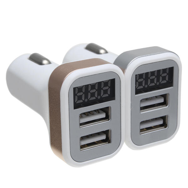 

Portable Dual USB Ports Car Charger Universal Power Charging For Cellphone Tablet