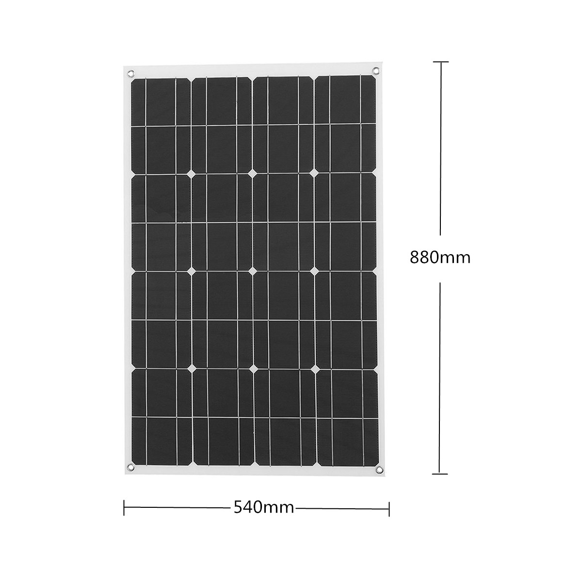 80W 12V Semi Flexible Waterproof Solar Panels With 1.5m Cable 15