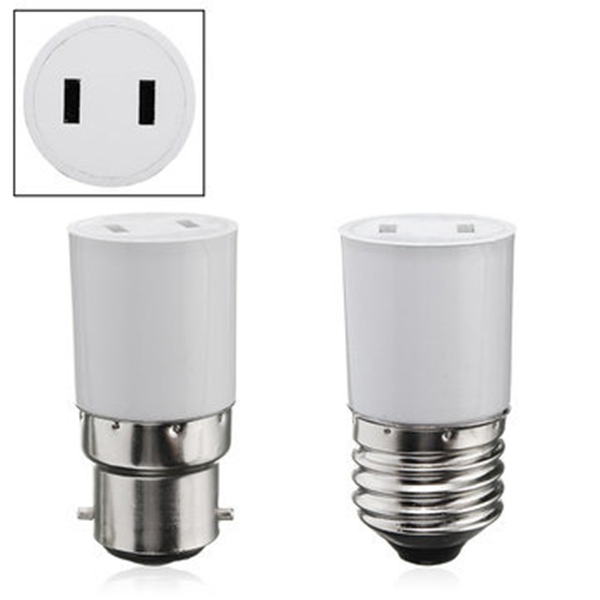 

B22/E27 Light Lamp Bulb Adapter Socket Holder Convert to US Power Female Outlet