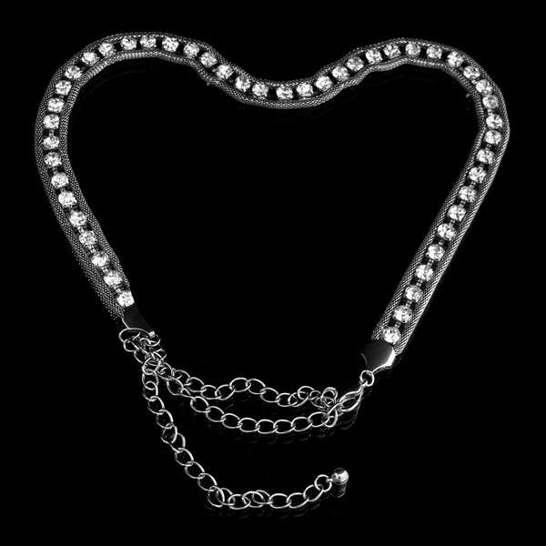 Rhinestone Waist Chain, Alloy Women Belt