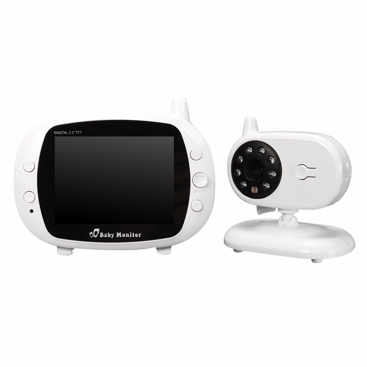 2.4G Wireless Digital 3.5 inch LCD Baby Monitor Camera Audio Talk Video Night Vision 18