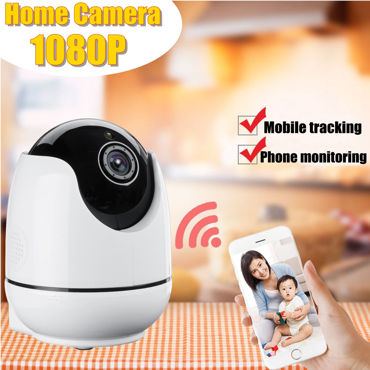 1080P 2.0MP Wifi Home Camera IP HD Security System Wireless Night Vision Indoor 14