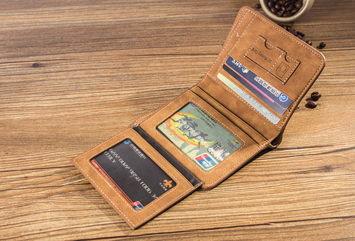 IPRee® Men's Vintage RFID Blocking Trifold Wallet PU Leather ID Credit Card Holder 19
