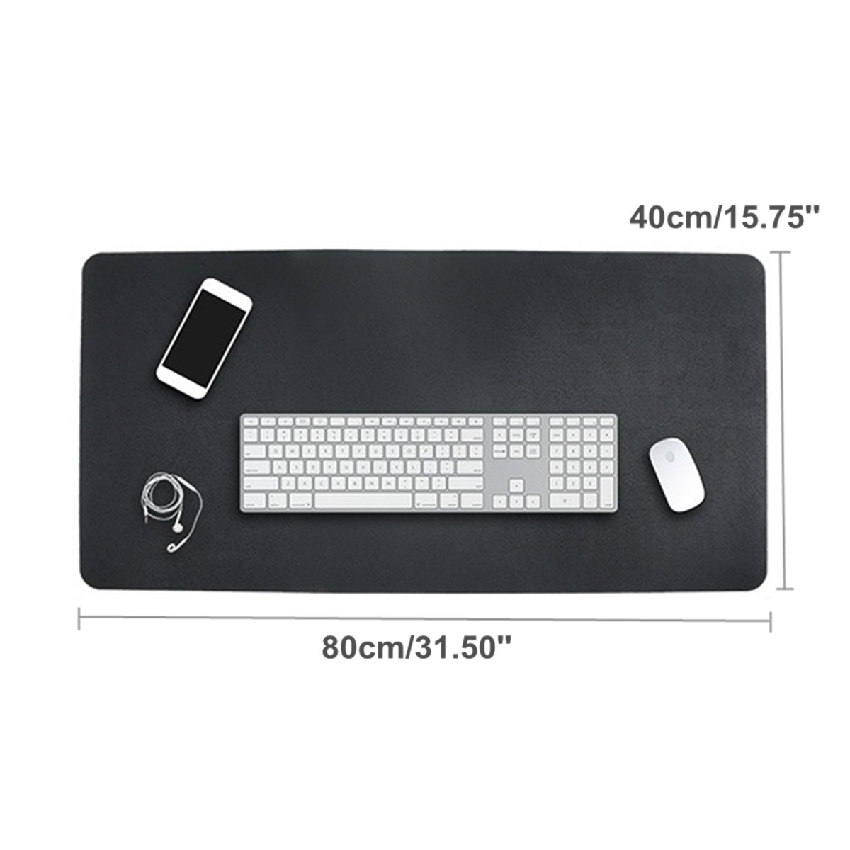 80x40cm Both Sides Two Colors Extended PU leather Mouse Pad Mat Large Office Gaming Desk Mat 15
