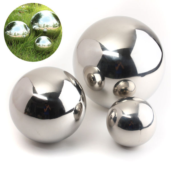 9cm/13.8cm/18cm Stainless Steel Mirror Decoration Hollow Ball 