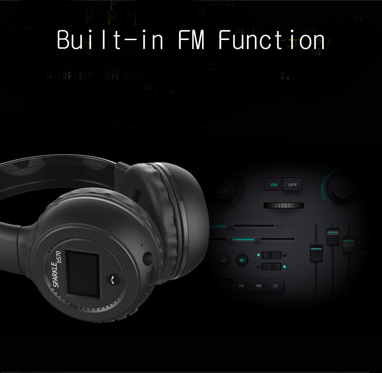 Foldable HiFi Wireless Bluetooth V4.0+EDR Stereo Headphone 6