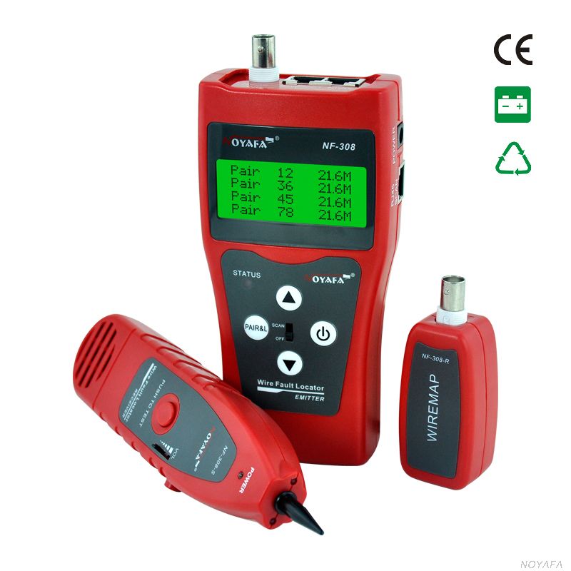 

NF-308 Network Monitoring Cable Tester Wire Fault Locator LAN Network Coacial BNC USB RJ45 RJ11
