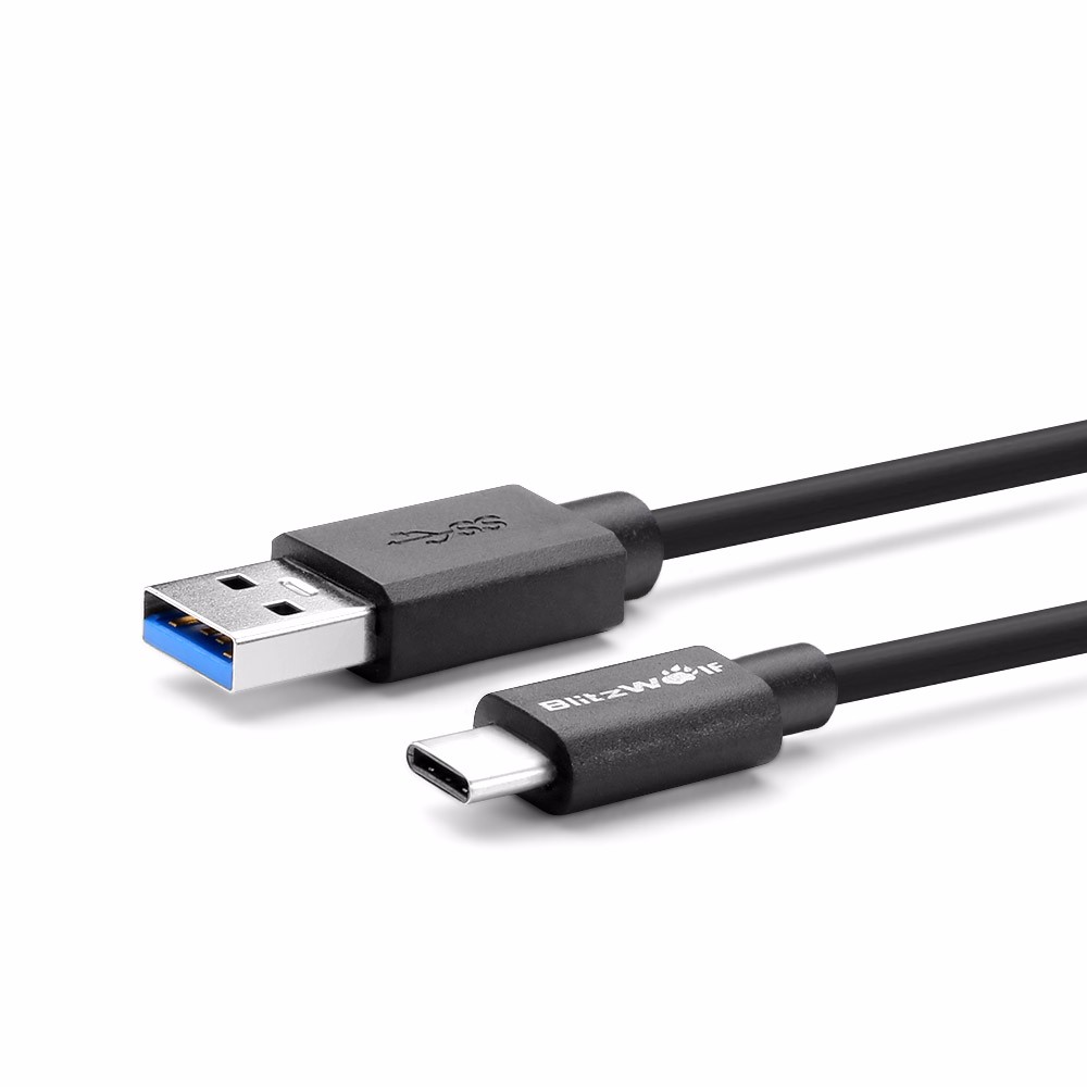 BlitzWolf? 3A USB Type-C PVC Reversible 3.33ft/1m Data Cable