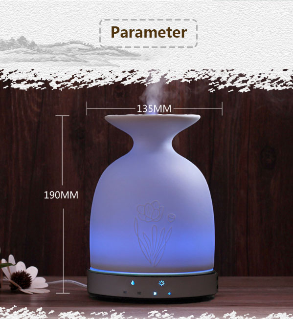 200ml Essential Oil Diffuser Aromatherapy Diffuser Ultrasonic Humidifier 7 LED Color Moon Light 11