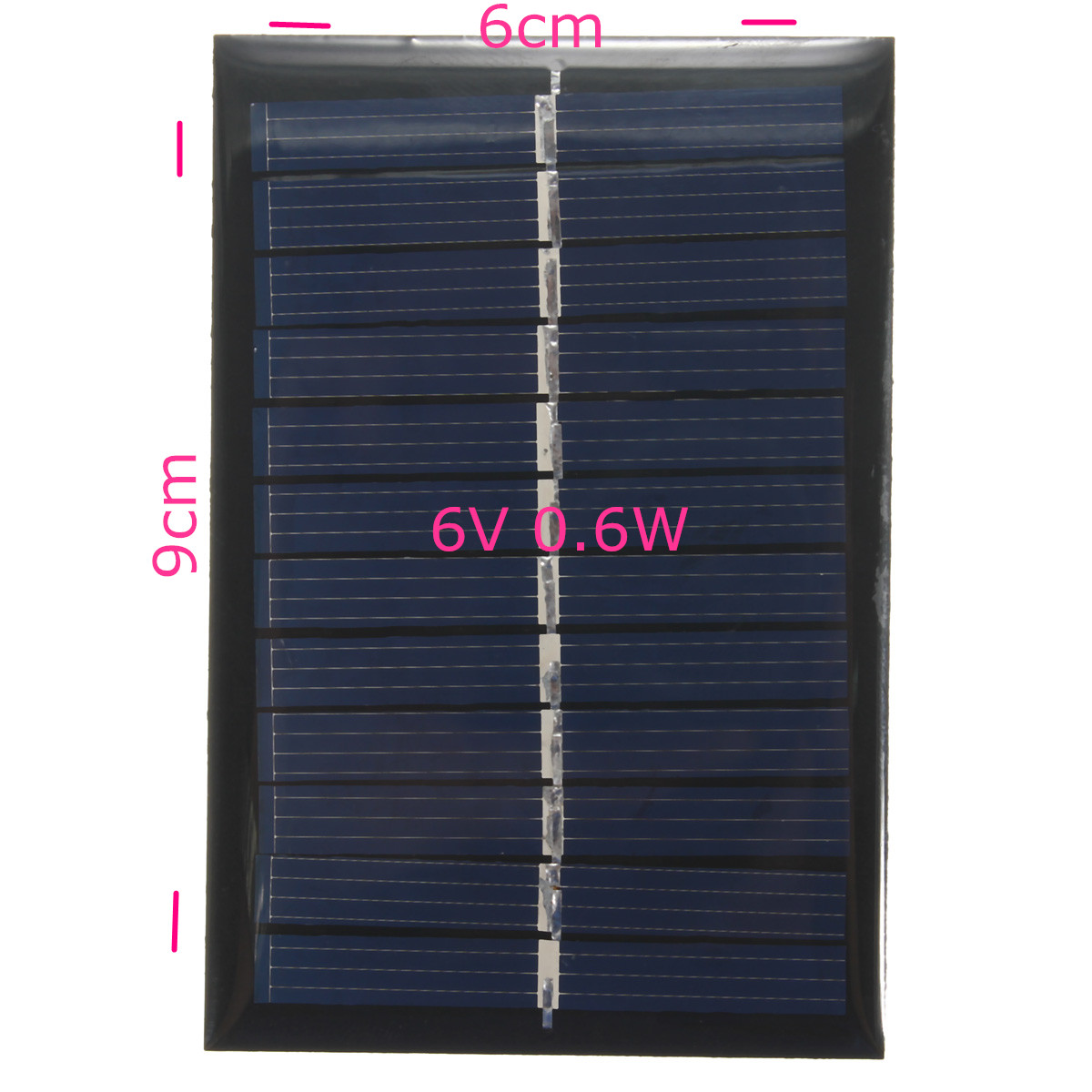 6PCS 6V 100mA 0.6W Polycrystalline Mini Epoxy Solar Panel Photovoltaic Panel 7