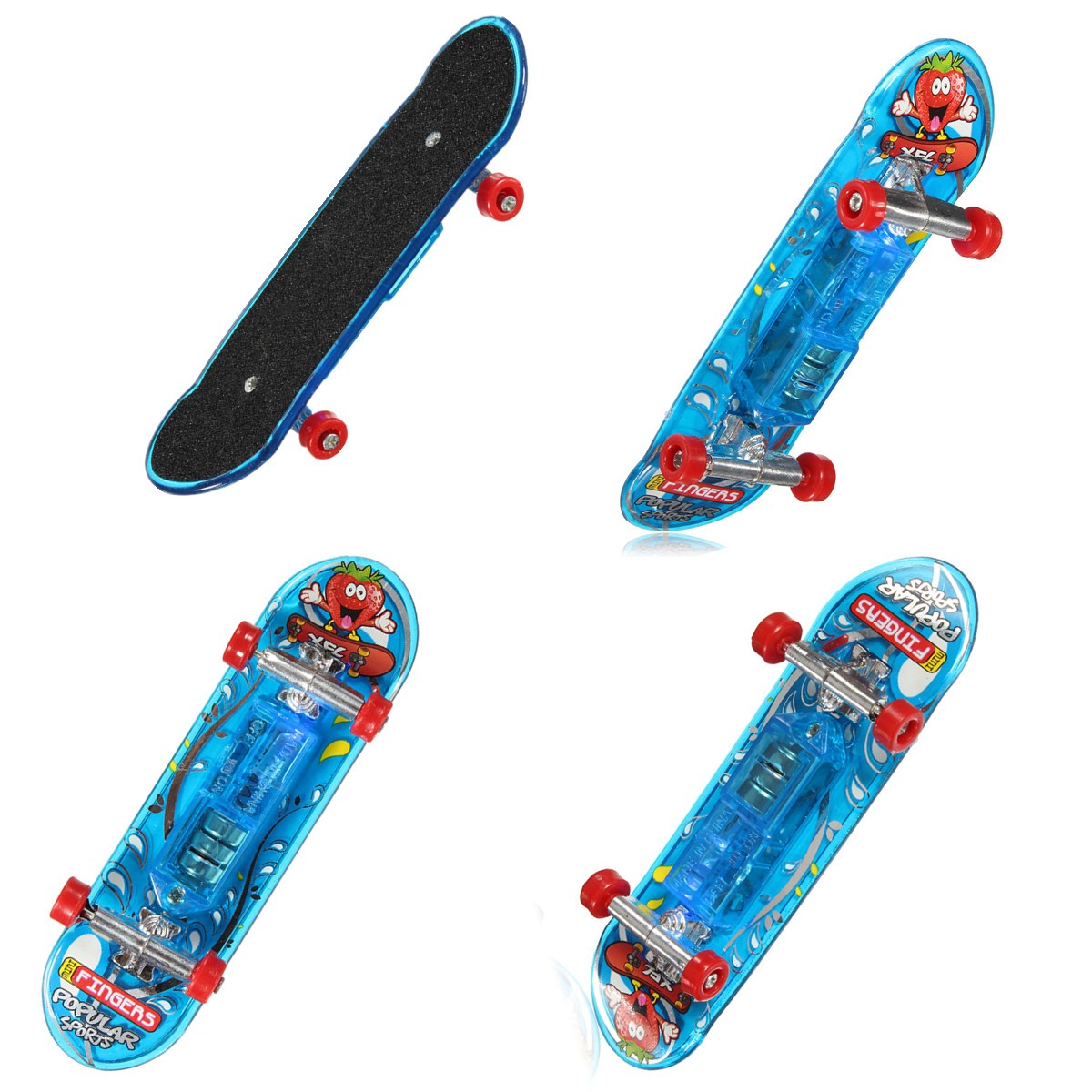 Plastic Mini LED Skateboard Toys Finger Board Plus Accessories Boy Children Gift - Photo: 5