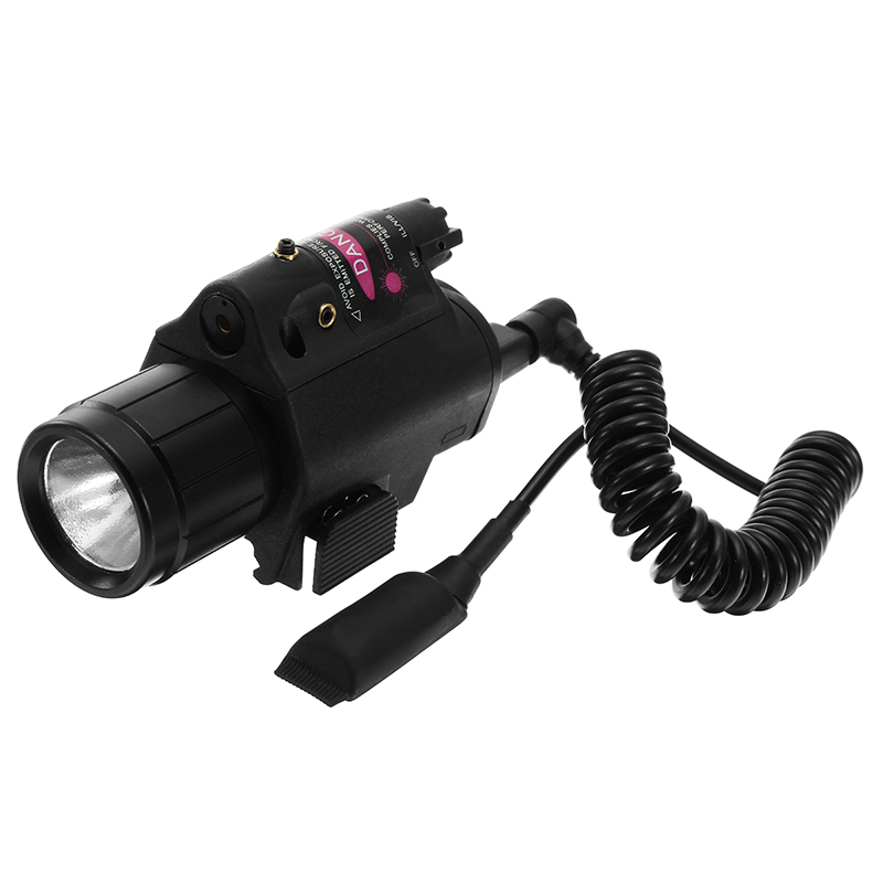 Red Laser Sight Dot Scope 3W LED Flashlight Combo Tactical Picatinny 20mm Rail Mount 12