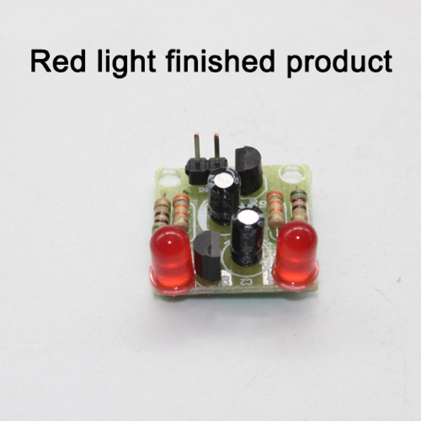 DC 3-14V DIY Simple LED Red Flashlight Circuit Kits DIY Multiharmonic Oscillating Electronic Circuit Sets PCB Board + Electronic Components + Instruct 16