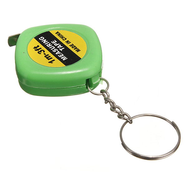 40inch 1M Measuring Tape Keychain Key Ring Chain Retractable Rule