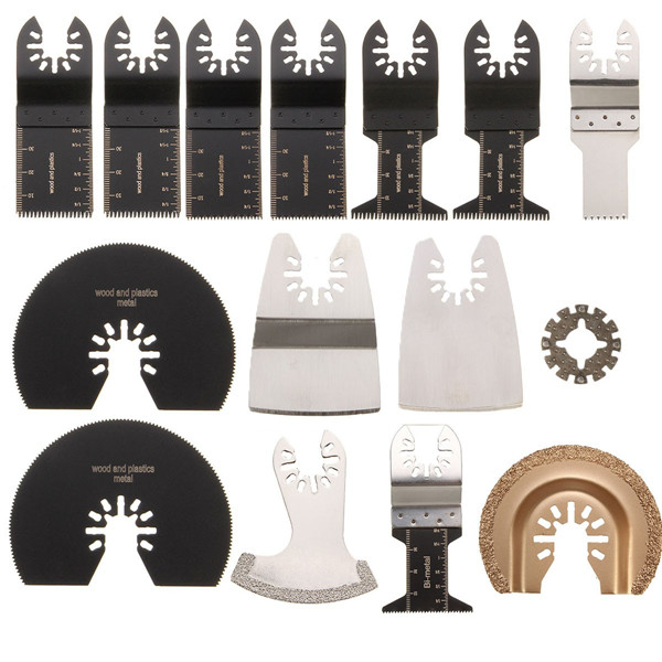 15pcs Saw Blades Kit for Rockwell Sonicrafter Worx Oscillating Multitool Accessory