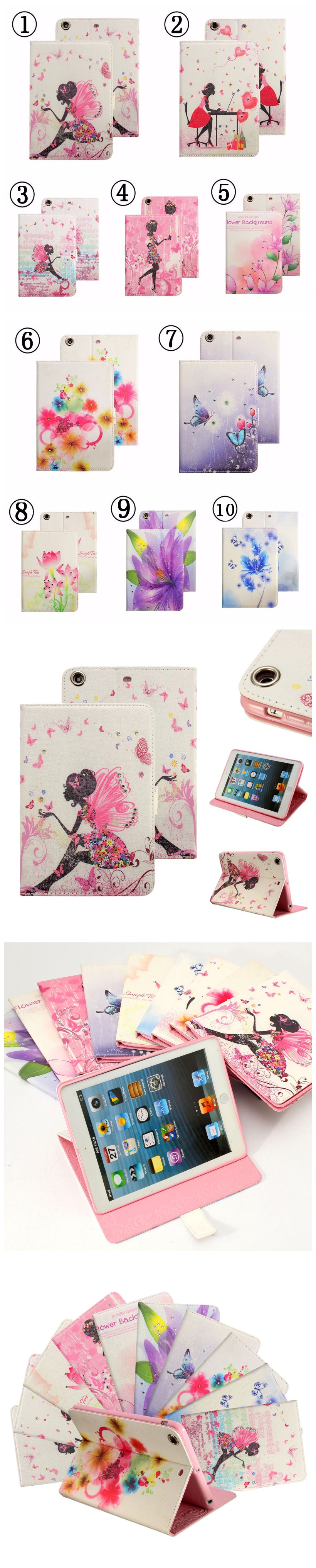 For Apple iPad Mini Magnetic PU Leather Stand Holder Smart Case Back Cover