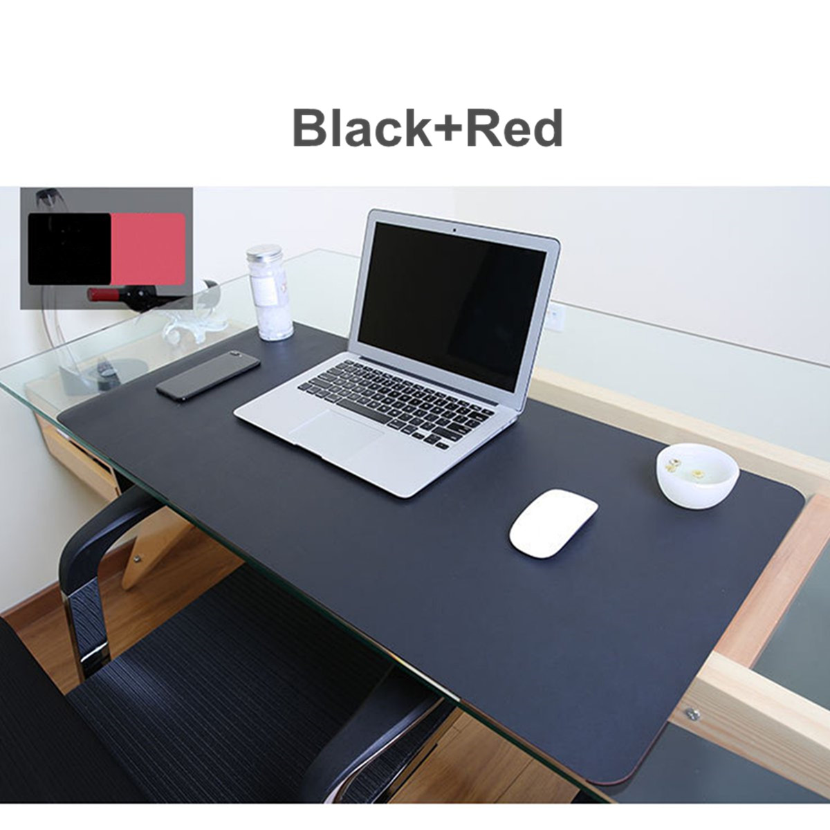 90x45cm Both Sides Two Colors PU leather Mouse Pad Mat Large Office Gaming Desk Mat 12