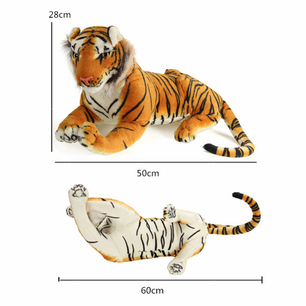 60cm Tiger Animal Plush Doll Cloth Kids Simulation Stuffed Toy - Photo: 10