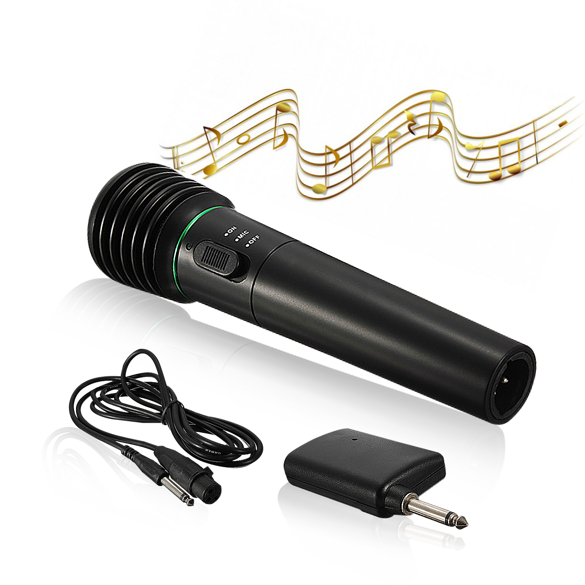 2in1 Wired&Wireless Handheld Microphone Receiver Studio System 12