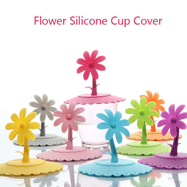 flower silicone cup cover