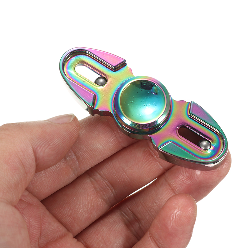 

Two Arm Zinc Alloy Fidget Hand Spinner ADHD Autism Fingertips Fingers Gyro Reduce Stress Toys