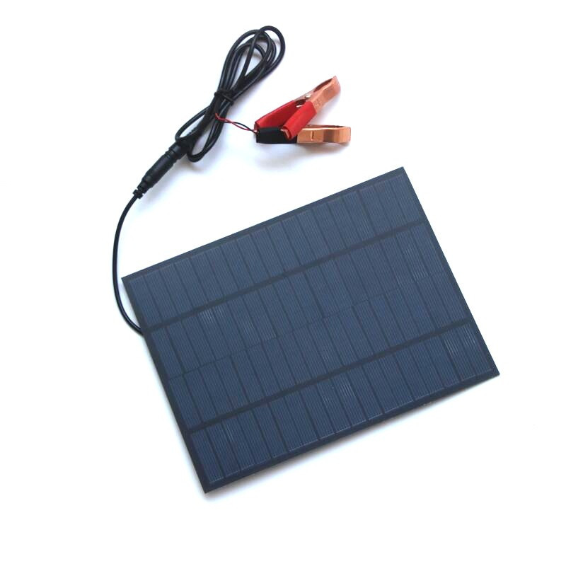 5W 18V Portable Polycrystalline Silicon Solar Panel With DC5521 Battery Clip 13