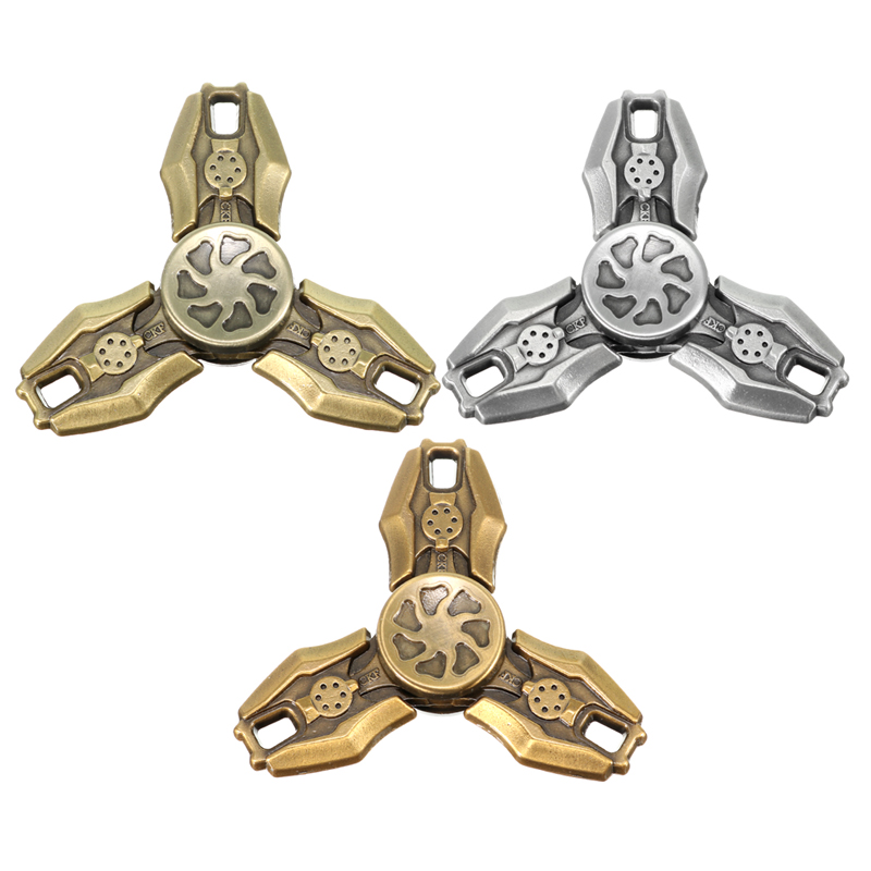 

Tri-Spinner Zinc Alloy Fidget Hand Spinner ADHD Autism Reduce Stress Focus Attention Toys