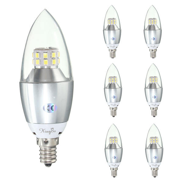 

Dimmable E12 5W 25 SMD 2835 LED Pure White Warm White Candle Light Lamp Bulb AC110-130V