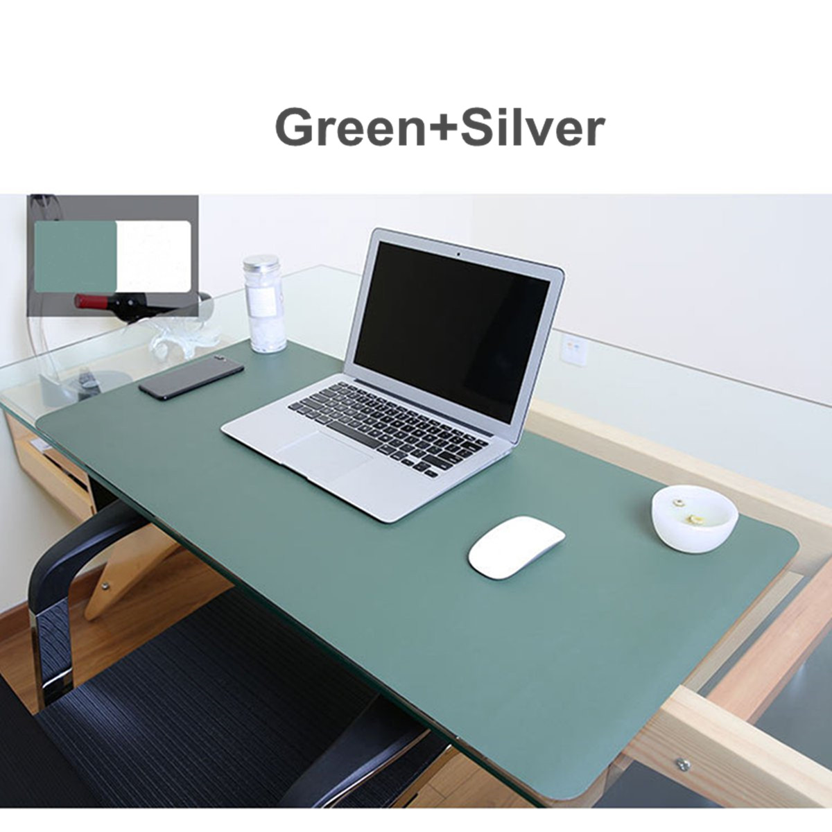 80x40cm Both Sides Two Colors Extended PU leather Mouse Pad Mat Large Office Gaming Desk Mat 13