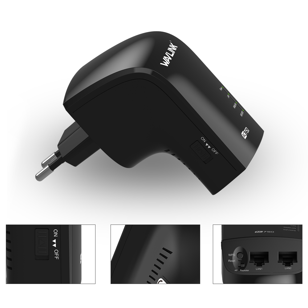 Wavlink 750Mbps Dual Band 3 in One Wifi Repeater Router Built-in Antenna UK/EU/US Plug 13