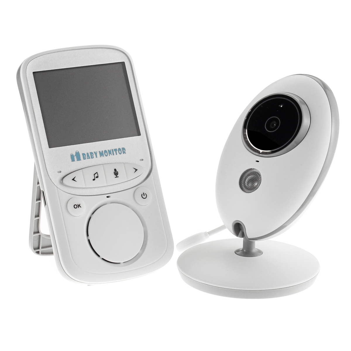 Wireless Baby Monitors 2.4GHz Color LCD Audio Talk Night Vision Video Temperature Music Player 24