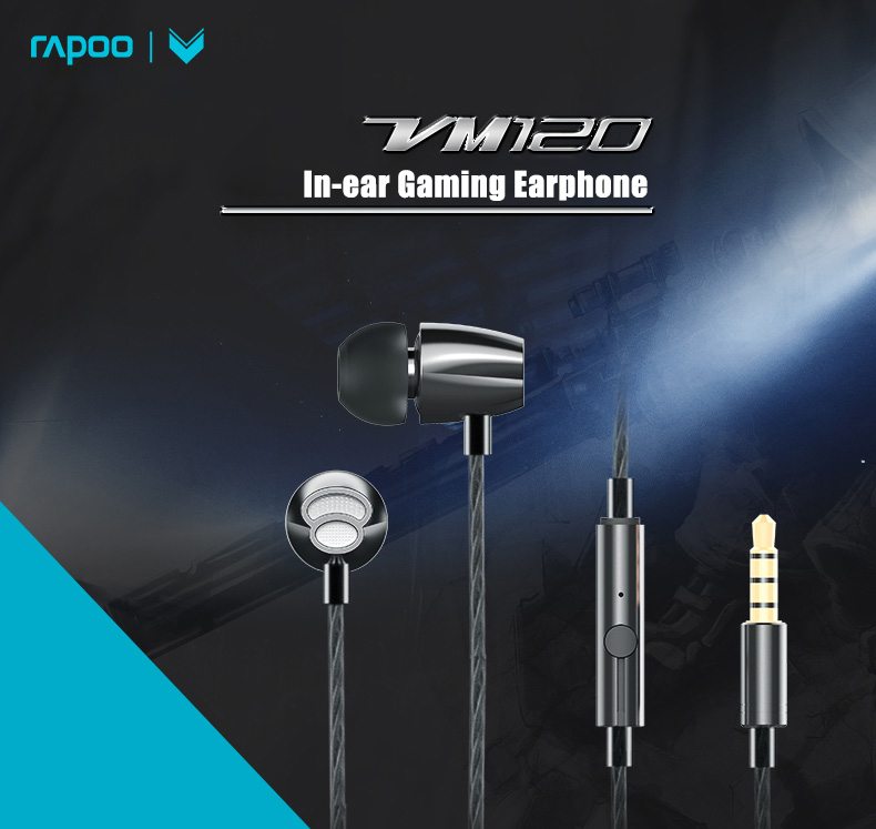 Rapoo VM120 In-Ear Gaming Earphone With Microphone Wired Control 5