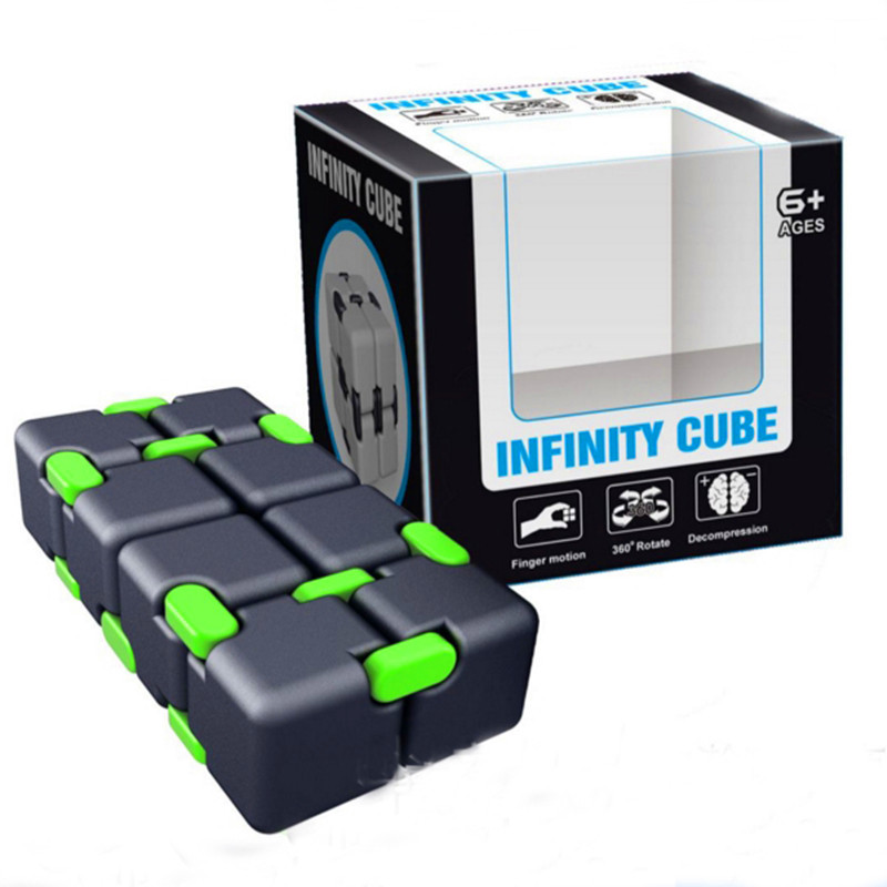 

ABS Cube Anxiety Stress Relief Fidget Focus Adults Kids Attention Therapy Toys