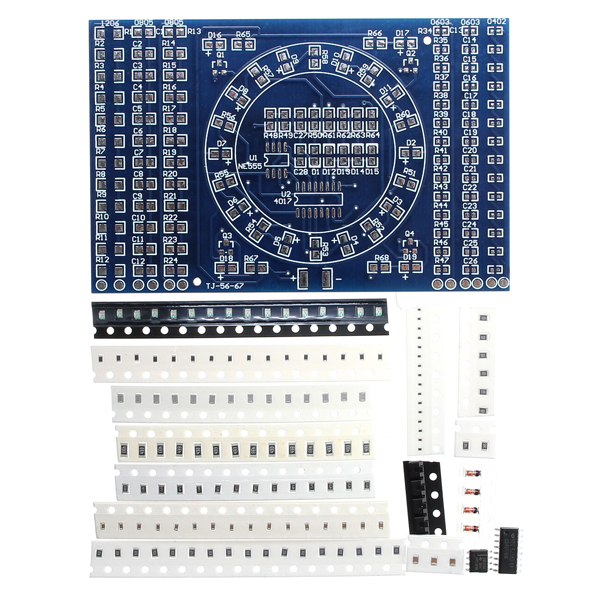 5Pcs DIY SMD Rotating LED SMD Components Soldering Practice Board Skill Training Kit 7