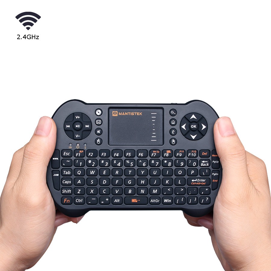 MantisTek MK1 2.4GHz Wireless Mini Keyboard with Touchpad