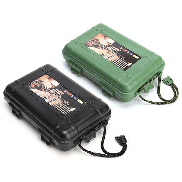 Green/Black Plastic Flashlight Tools Storage Case Box 170x110x45mm 