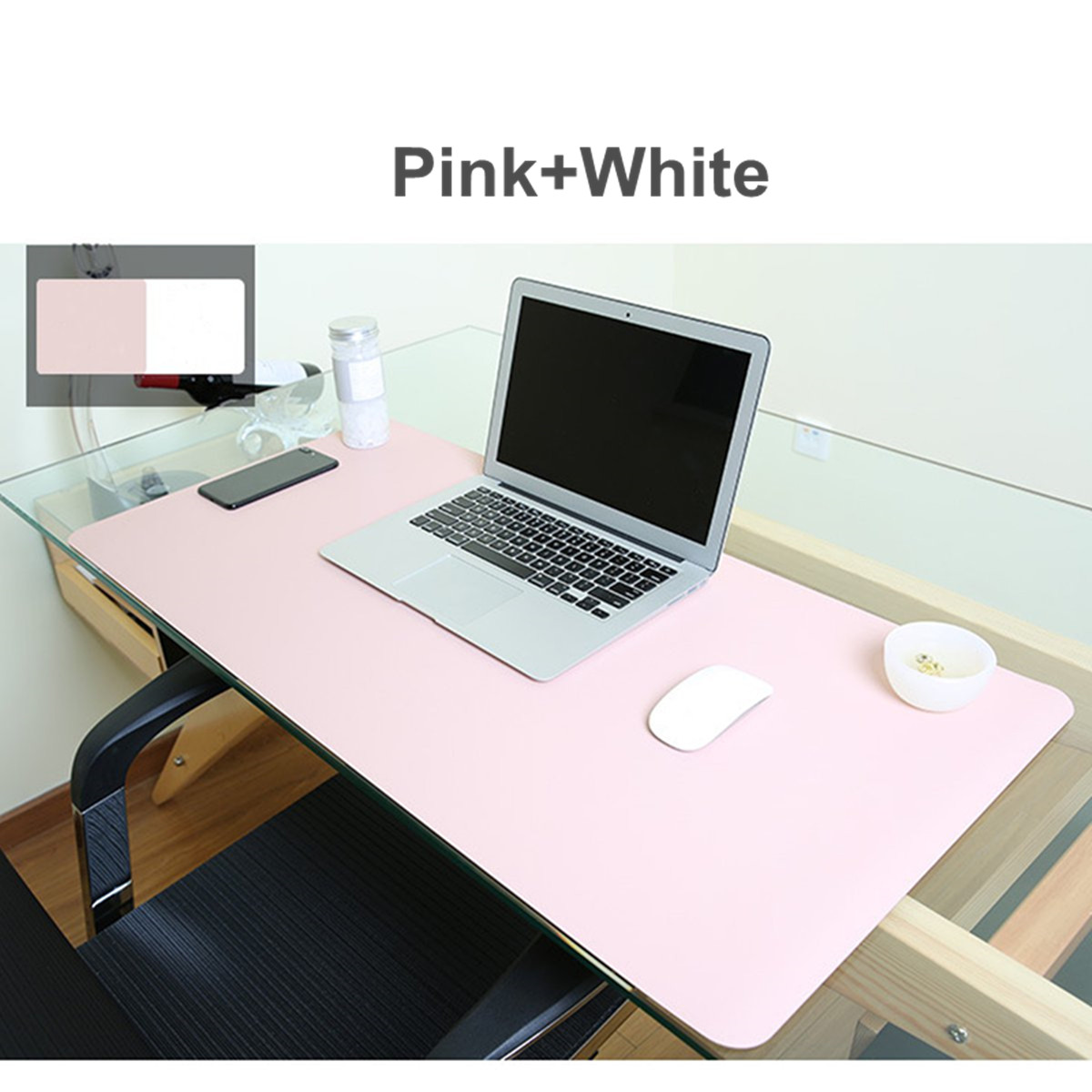 80x40cm Both Sides Two Colors Extended PU leather Mouse Pad Mat Large Office Gaming Desk Mat 12