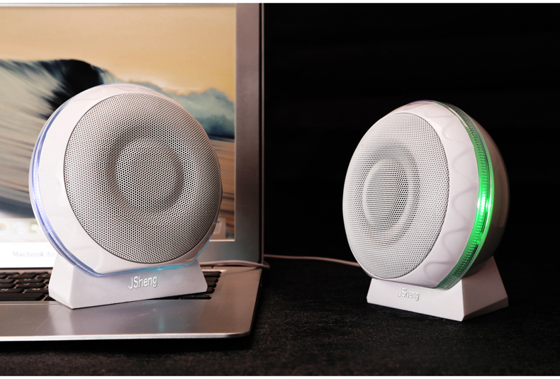 3.5mm+USB Dual HiFi Stereo Bass Desktop Speaker Mini Backlit Sound Box 13