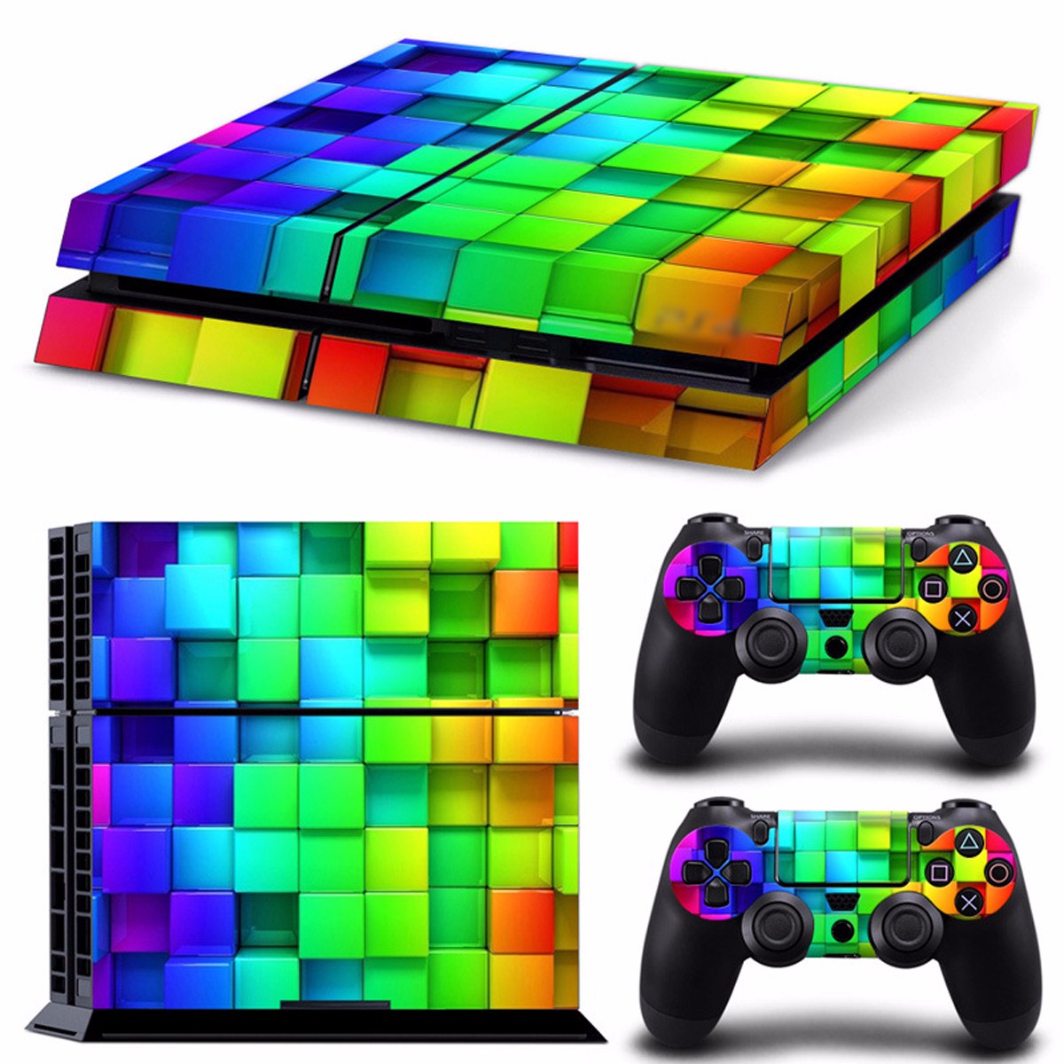 Lattice Style Vinyl Skin Decal For PS4 Play Station 4 Console and 2 Controllers 9