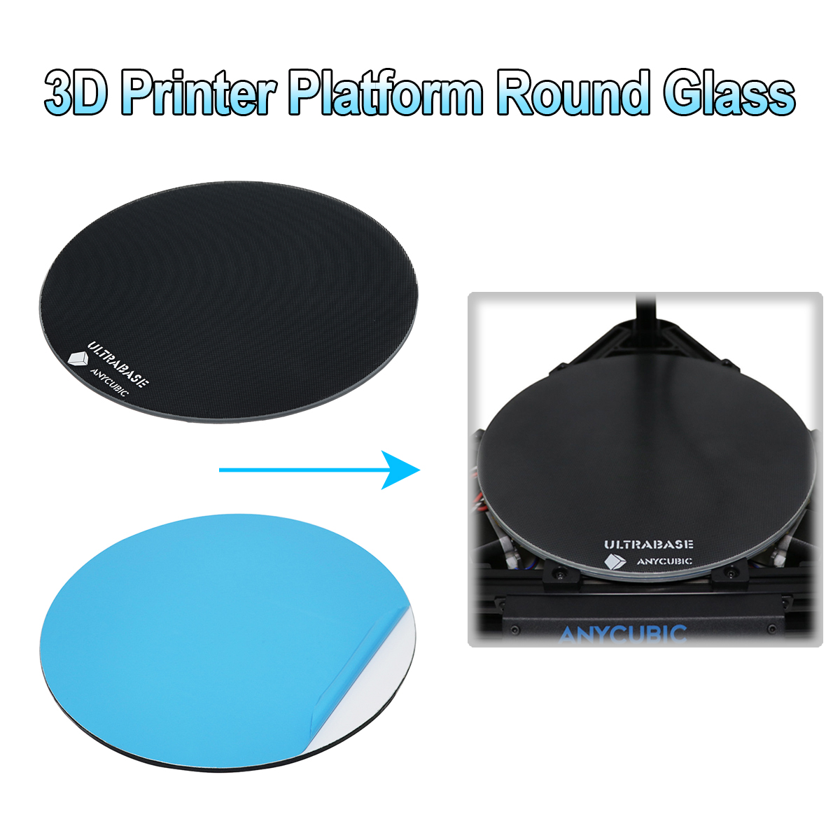 Anycubic 240mm*4mm Ultrabase Round Glass Build Plate Hot Bed Platform For 3D Printer 7