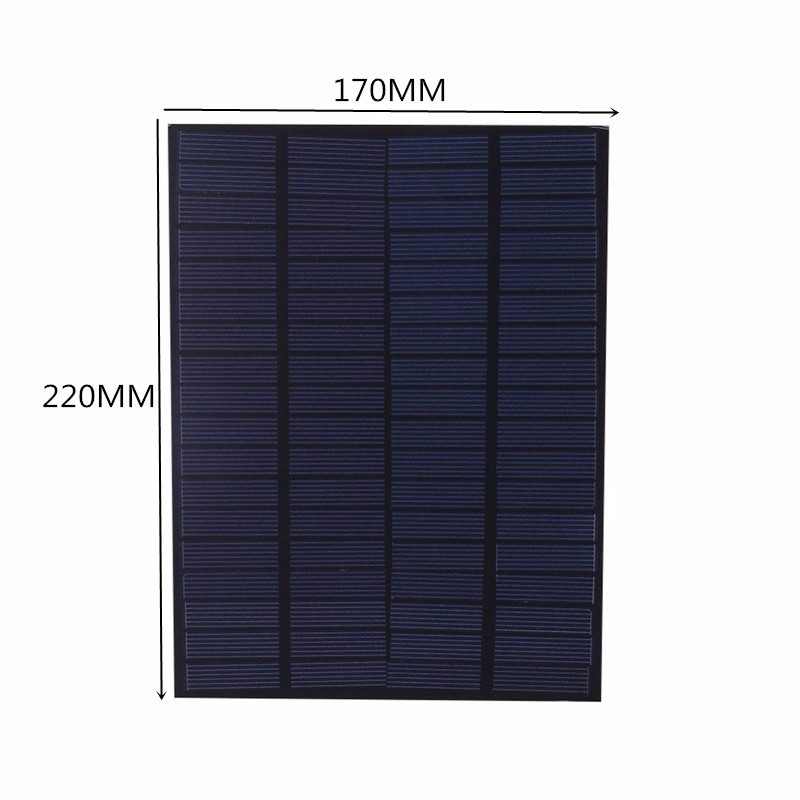 5W 18V Portable Polycrystalline Silicon Solar Panel With DC5521 Battery Clip 9